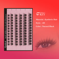 Perfectkey Series B Eyelashes Cluster Lashes DIY Eyelash Extension D Curl Long Individual Lashes