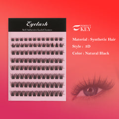 Perfectkey Series B Eyelashes Cluster Lashes DIY Eyelash Extension D Curl Long Individual Lashes