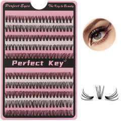 Perfectkey 30/40D Eyelashes Cluster Lashes 180pcs DIY Eyelash Extension D Curl Long Individual Lashes