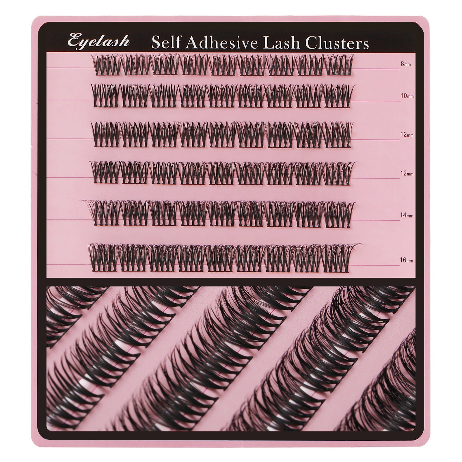 Perfectkey Series B Eyelashes Cluster Lashes DIY Eyelash Extension D Curl Long Individual Lashes