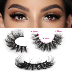 Mink Lashes Fluffy Cat Eye Lashes Wispy 6D Volume False Eyelashes that Look Like Extensions Thick Soft Curly Fake Lashes 7 Pairs Pack